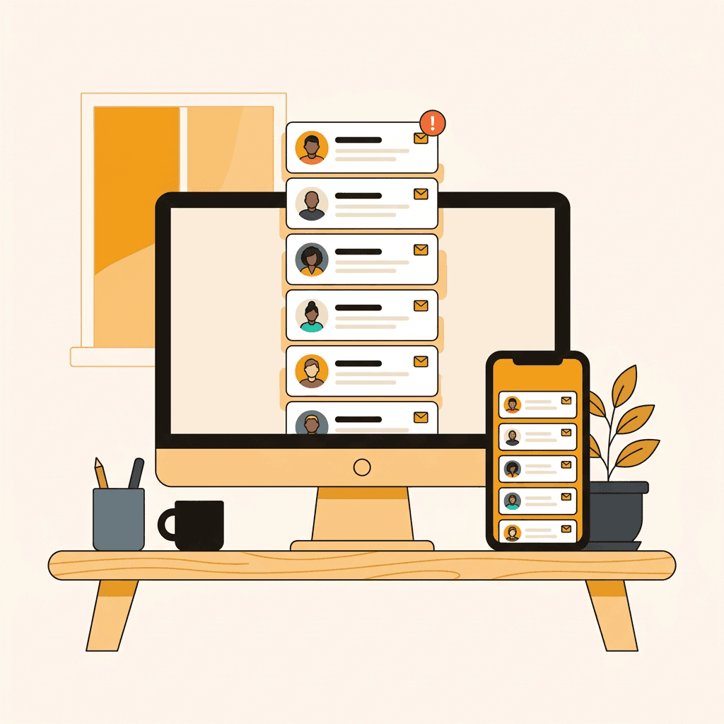 An inbox filling with unread customer enquiries